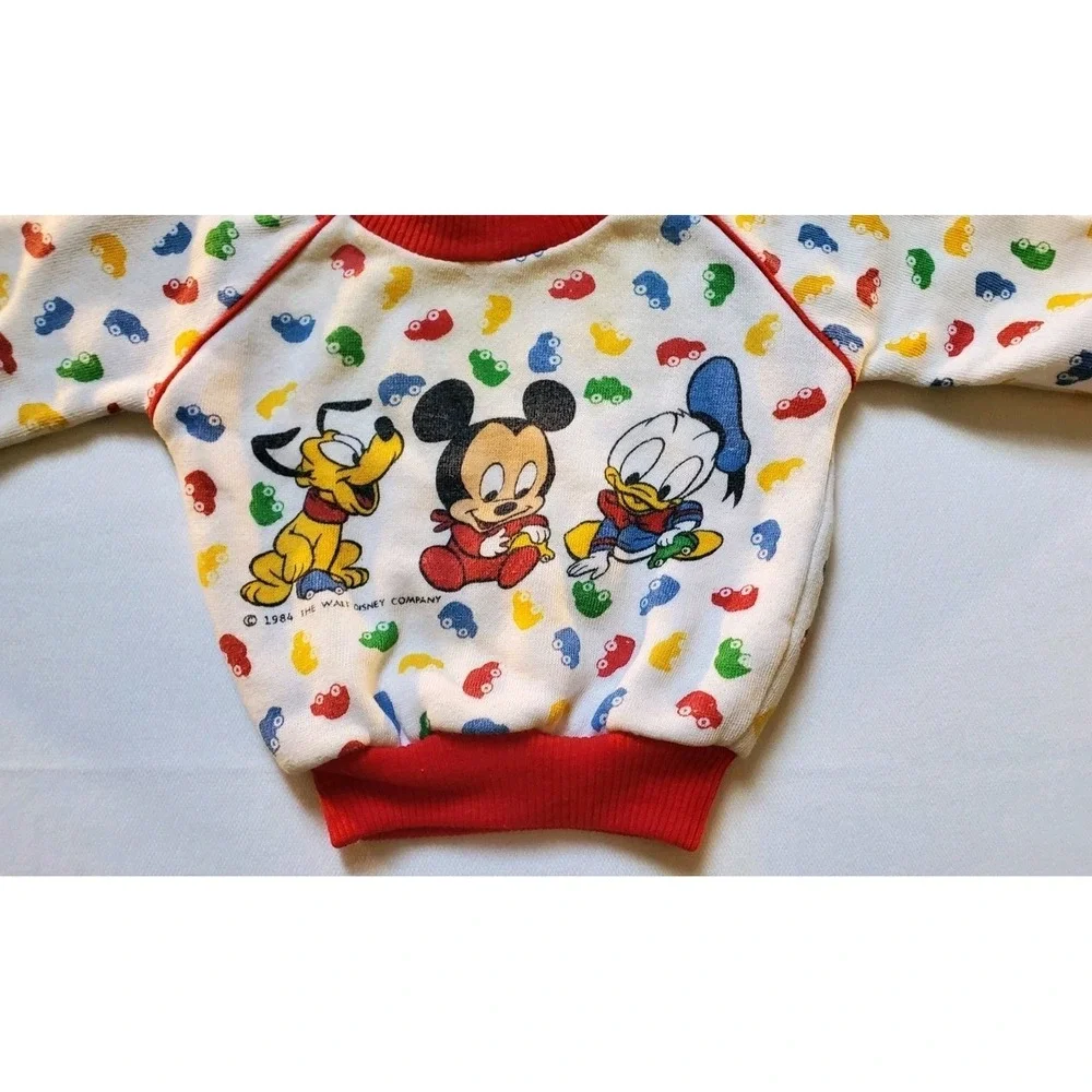 Vintage 80s Disney Baby By Confetti Knits Sweater Size Newborn To 6 Months Stain